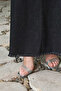 2252-Denim Tasseled Skirt Black - 7