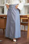 2195-Denim Dark Blue Mevlana Skirt - 8
