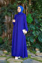 6482-Berlin a Pleated Dress Cobalt Blue - 7