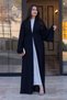 Black Zahra Abaya with Floral Detail on the Sleeves - 3