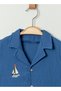 Shirt Sail Pattern Adjustable Waist Short Sleeve with Shorts 3-Piece Set Children's and Baby's Clothing - 7