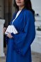 Cobalt Blue Sleeve Flower Detailed Zahra Abaya - 5