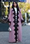 Pink Guipure Detailed Abaya - 7
