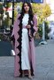 Pink Guipure Detailed Abaya - 4