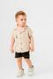 Style Shirt Sail Pattern Adjustable Waist Short Sleeve with Shorts 3-Piece Suit Children's and Baby's Clothing Self - 2