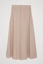 Elastischer Faltenrock in Beige - 2