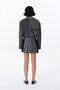Çizgi Matchli Pleated Mini Skirt Anthracite - 5