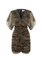 Haljina sa naborima i leopard printom - 3
