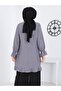 Wrapped Tunic with Elastic Sleeves and Frilled Skirt - 5
