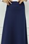 Scuba Flared Skirt Navy Blue 212 - 3