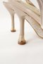 Women's Gold Gold Open Back Pointed Toe Stone Evening Shoes - 4