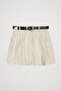 Mini Balloon Skirt with Belt Accessories and Pockets Stone - 2