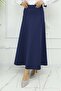 Scuba Flared Skirt Navy Blue 212 - 5