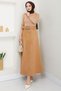 Camel Suede Mevlana Skirt - Belted, Hm2607