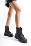 Angela Black Skin Women's Daily Boots