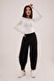 Knitted Crepe Black Trousers