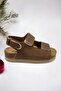 Double Striped Brown Sandals - 3