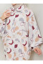 Jesica Print Shirt - Standard Size, Long Sleeve, Burgundy 2504 - 7
