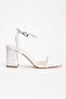 White Women's 8 cm Thick Heeled Shoes - 2