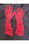 Taara Sequin Embroidered Sparkling Bridal Gloves Red