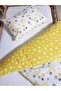 5 Pieces 90X130 Baby Sleeping Set - Crescent Star Yellow Quilt Pillow Sheet Set - 4