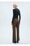 Mid-Waisted Wideleg Pants - 4