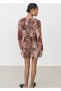 Flounces Print Short Dress - 4