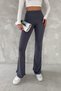 High Waist Recovery Spanish Leg Steel Knitted Leggings Pants - 2