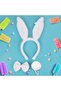 Rabbit Costume Set Crown Bow Tie Tail White Color - 2