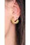 Stainless Steel Half Circle Sun Earring - 2
