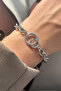 Steel Bracelet with Chain Detail