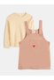 Gabardine Heart Detailed Gilet Set of 2 (Ages 1-8)