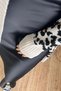 Black Elastic Waist Straight Satin Skirt - 4