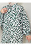 Leopard Print Shirt Long Sleeve 2508 Emerald Size 38 - 2