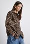 Leopar Desenli Poplin Gömlek Bej - 4