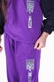 Snow Fashion Printed Mesh Detailed Hooded 2-Piece Girls' Tracksuit Set - 3