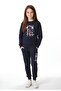 3-Piece Girl's Round Neck Printed Tracksuit Set - 3