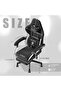 Dowinx LS 6658B Ergonomic High Back Gaming Chair with Lumber Support - Black and White - 3