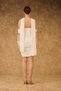 Ecru Sandy Gathered Rochie scurta de seara de nunta - 6