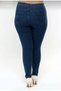 2039 Women's Lycra Slim Fit Plus Size Jeans Jeans Denim Trousers - Dark Blue - 2