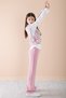 Pink Sweater Shirt Girl's Knitwear Trousers 3 Piece Set 20339 - 5