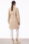 Leather combination thai coat beige - 4