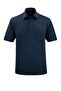 Men's Plus Size Shirt Collar Petrol T-Shirt Classic Fit - 4910Bat - 2