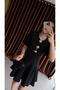 Black Dress with Oyster Detail - 7
