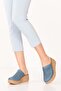 Women's Genuine Leather Platform Sole Sabo Slippers Anl.3244 - 2