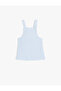 Cotton Strap Floral Embroidery Detail Gilet Dress - 2
