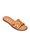 U 291100003   Tan Genuine Leather Women's Slippers - 5