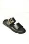 U 291099503   Black Genuine Leather Women's Slippers - 6