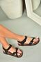 H 777786002   Women's Black Suede Sandals