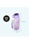 Water Bottle 800ml with Grab String - Purple - 6